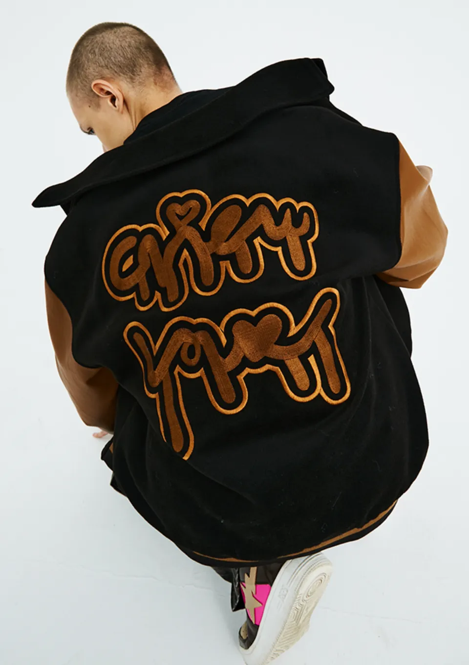 Intricate Puzzle Embroidered Baseball Jacket