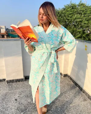 Iris Wrap Waffle Cotton Bath Robe