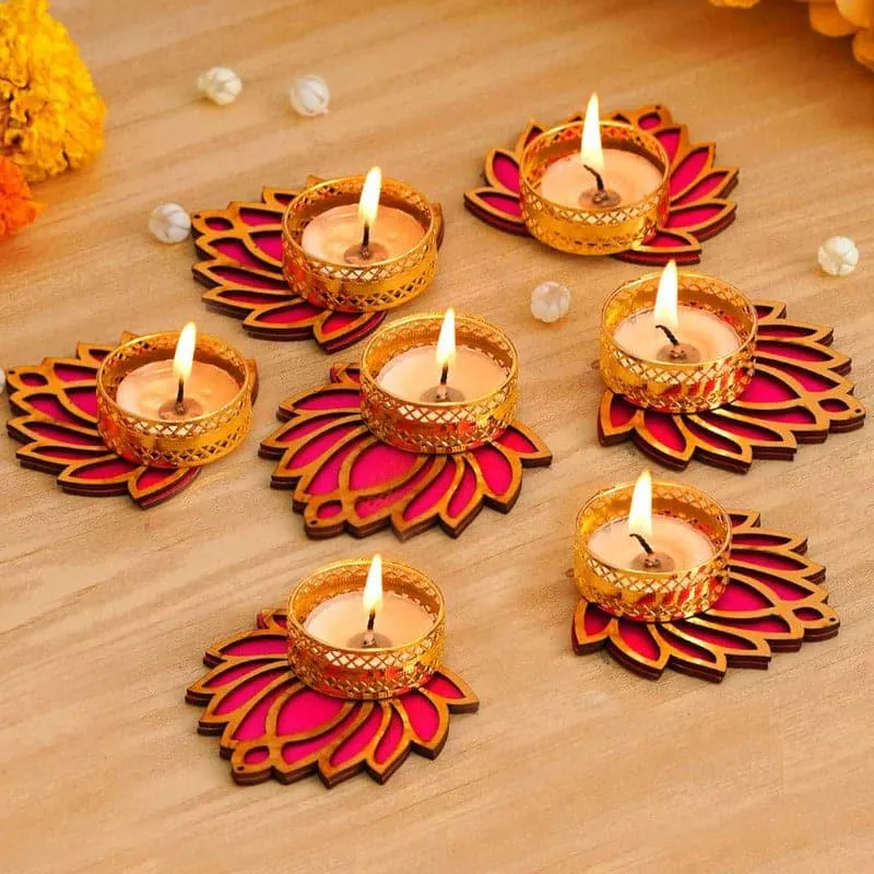 Kamal Kaantha Tealight Candle Holder - Set Of Seven