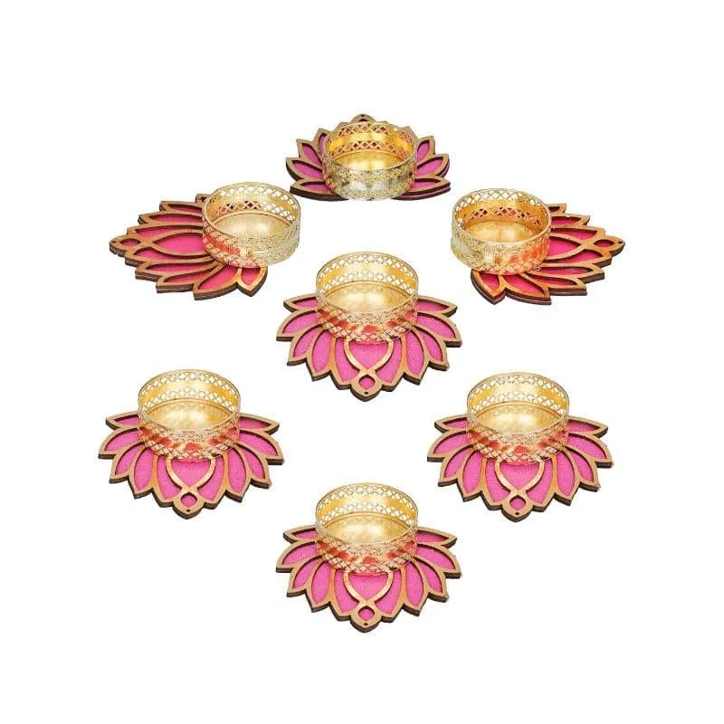 Kamal Kaantha Tealight Candle Holder - Set Of Seven