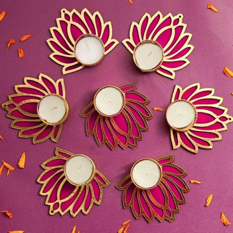 Kamal Kaantha Tealight Candle Holder - Set Of Seven