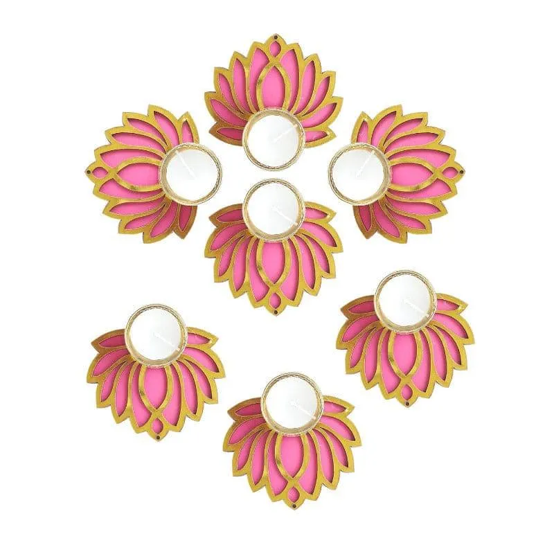 Kamal Kaantha Tealight Candle Holder - Set Of Seven