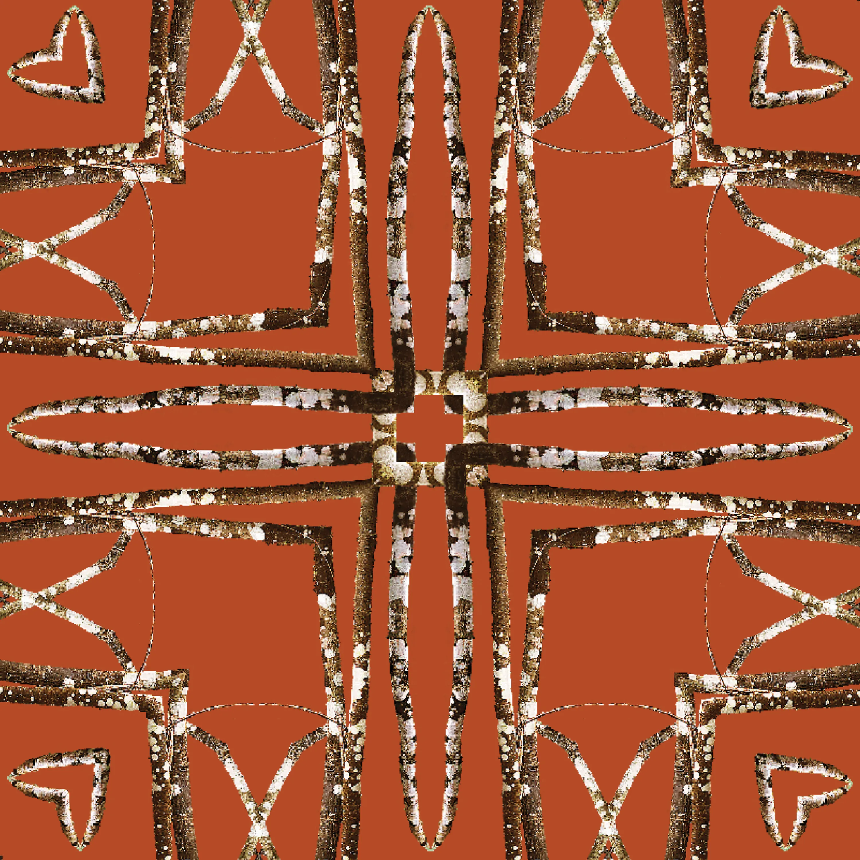 Lichen Log Red Bathrobe