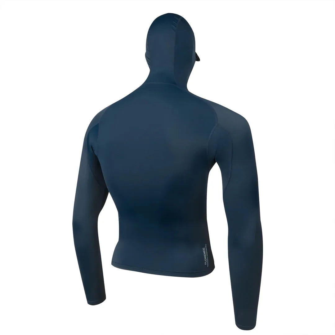 LONG SLEEVE HOODED RASHGUARD - DARK NAVY