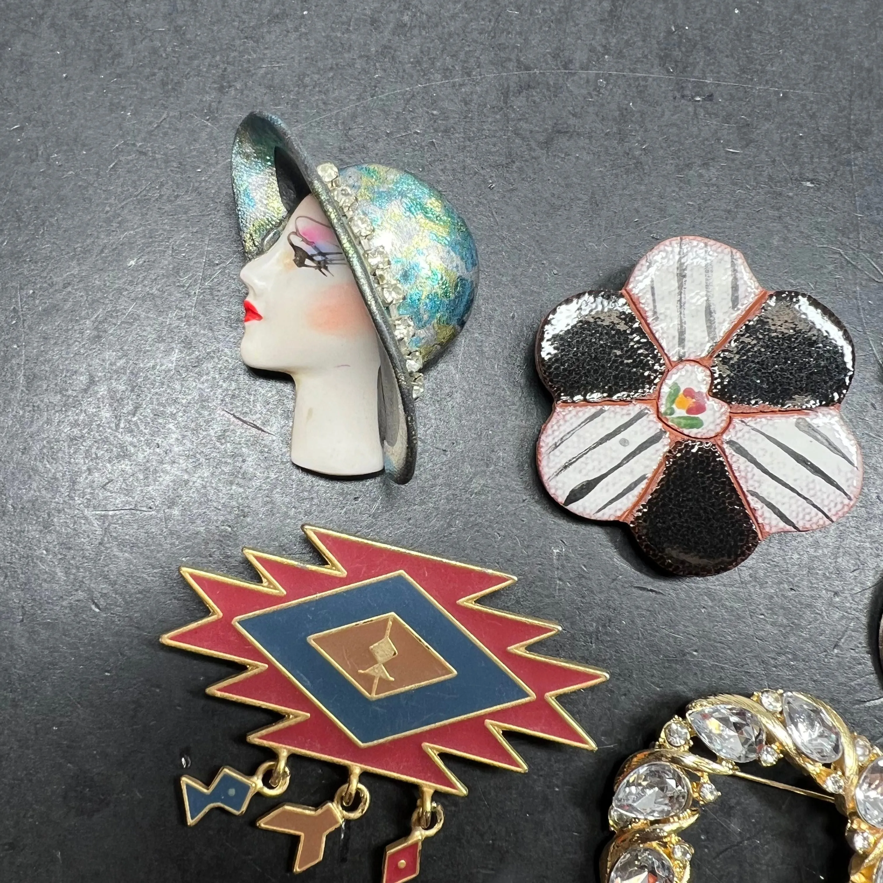 Lot of Assorted Brooches Styles Vary