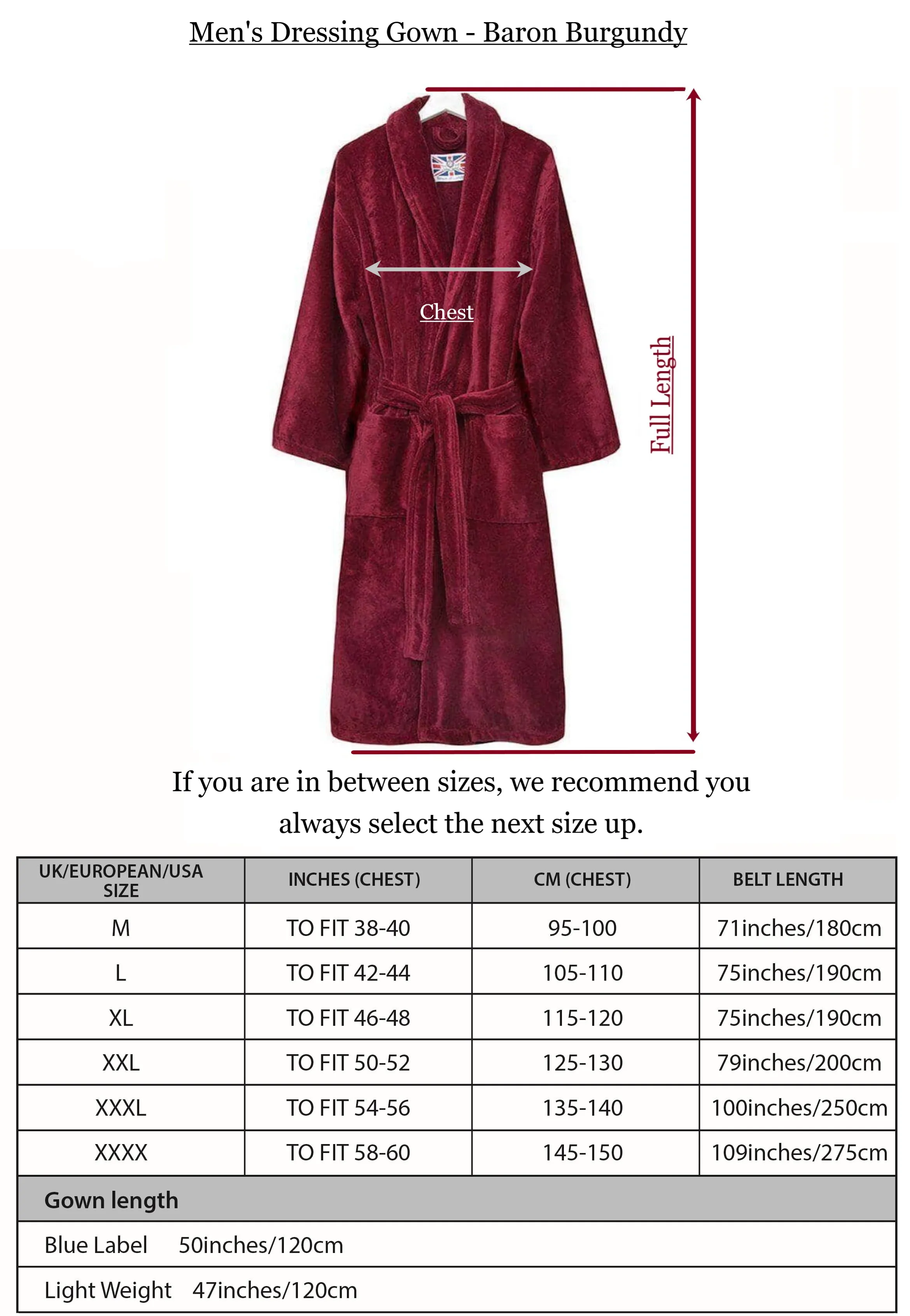Men's Dressing Gown - Baron Burgundy