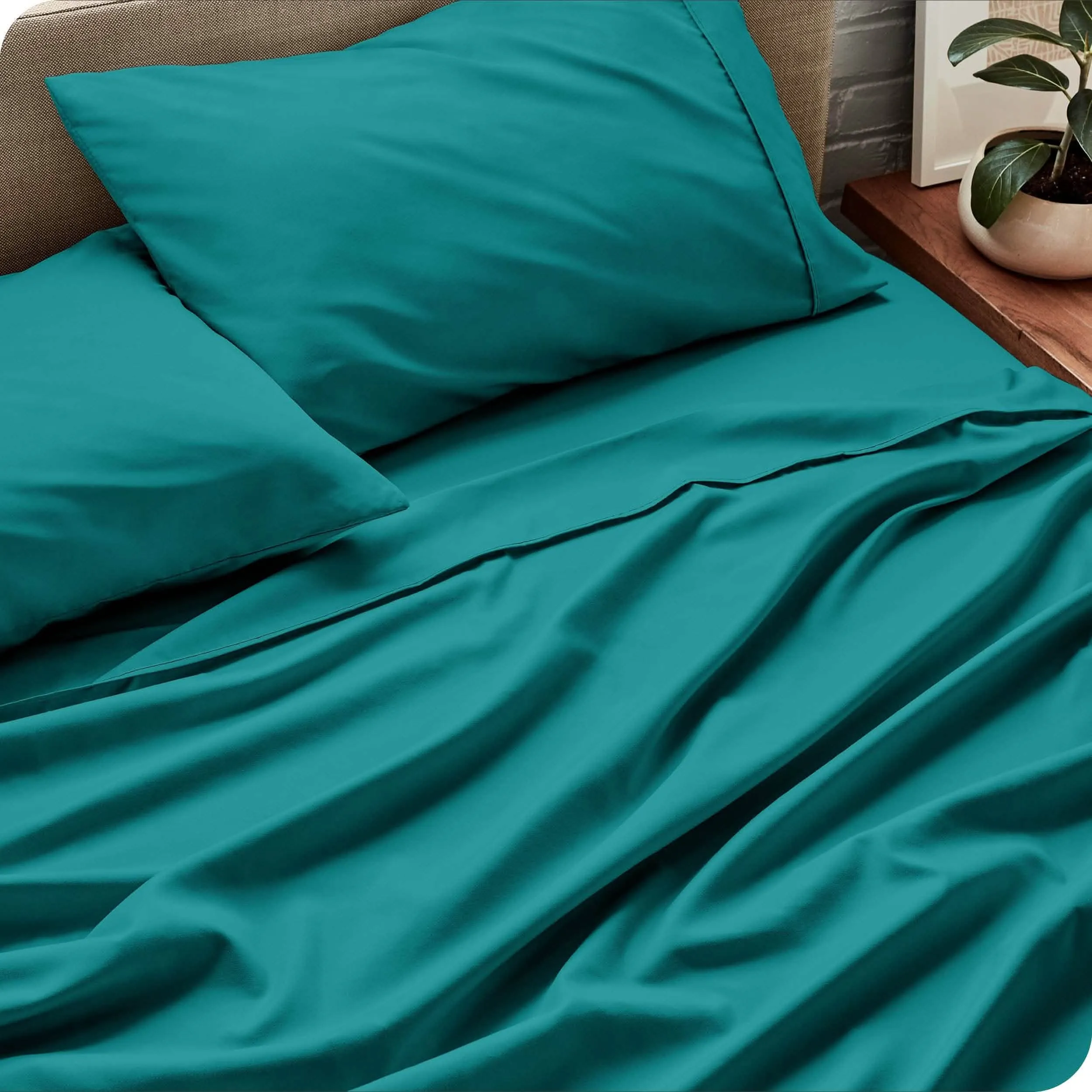 Microfiber Hydro-Brushed Sheet Set - King