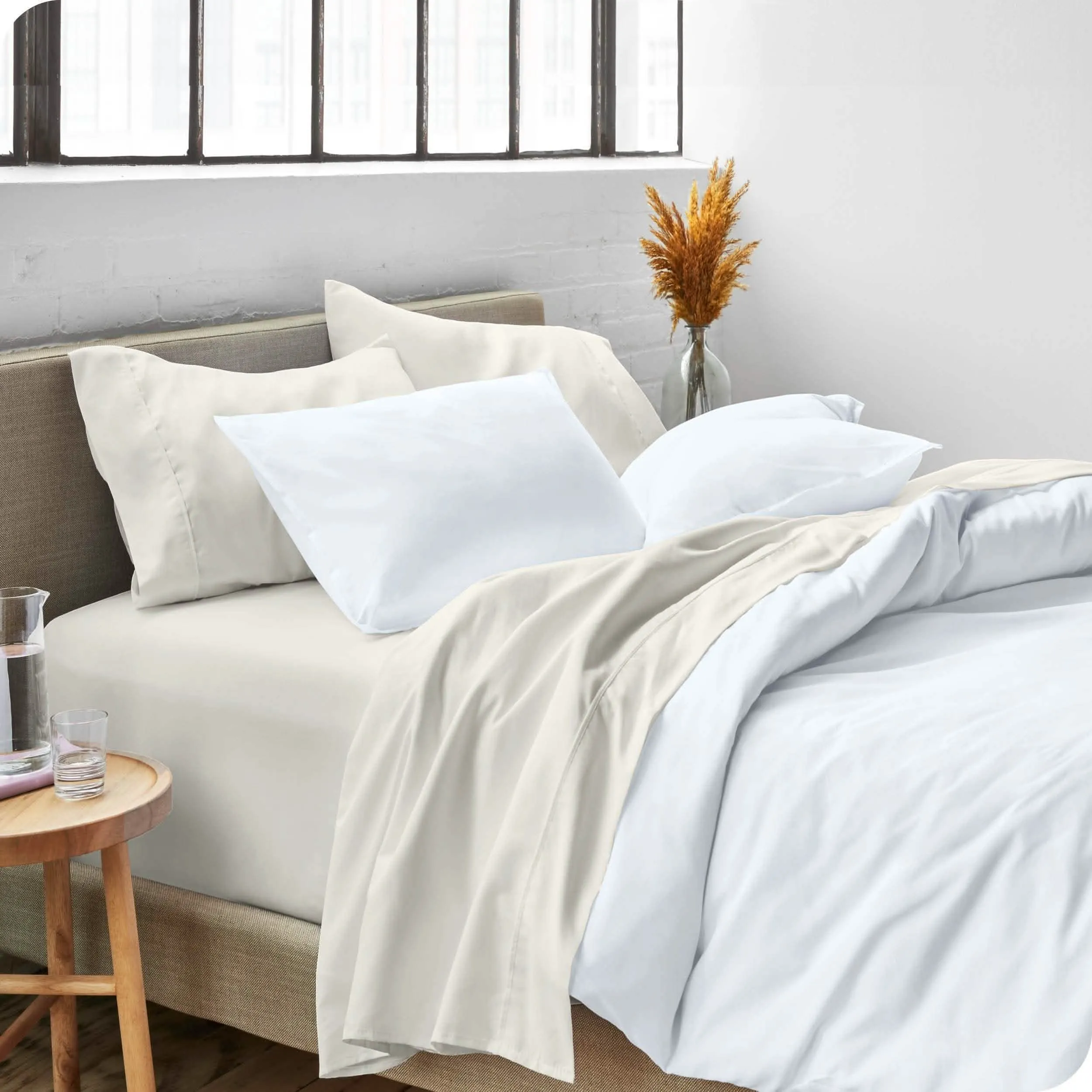 Microfiber Hydro-Brushed Sheet Set - King