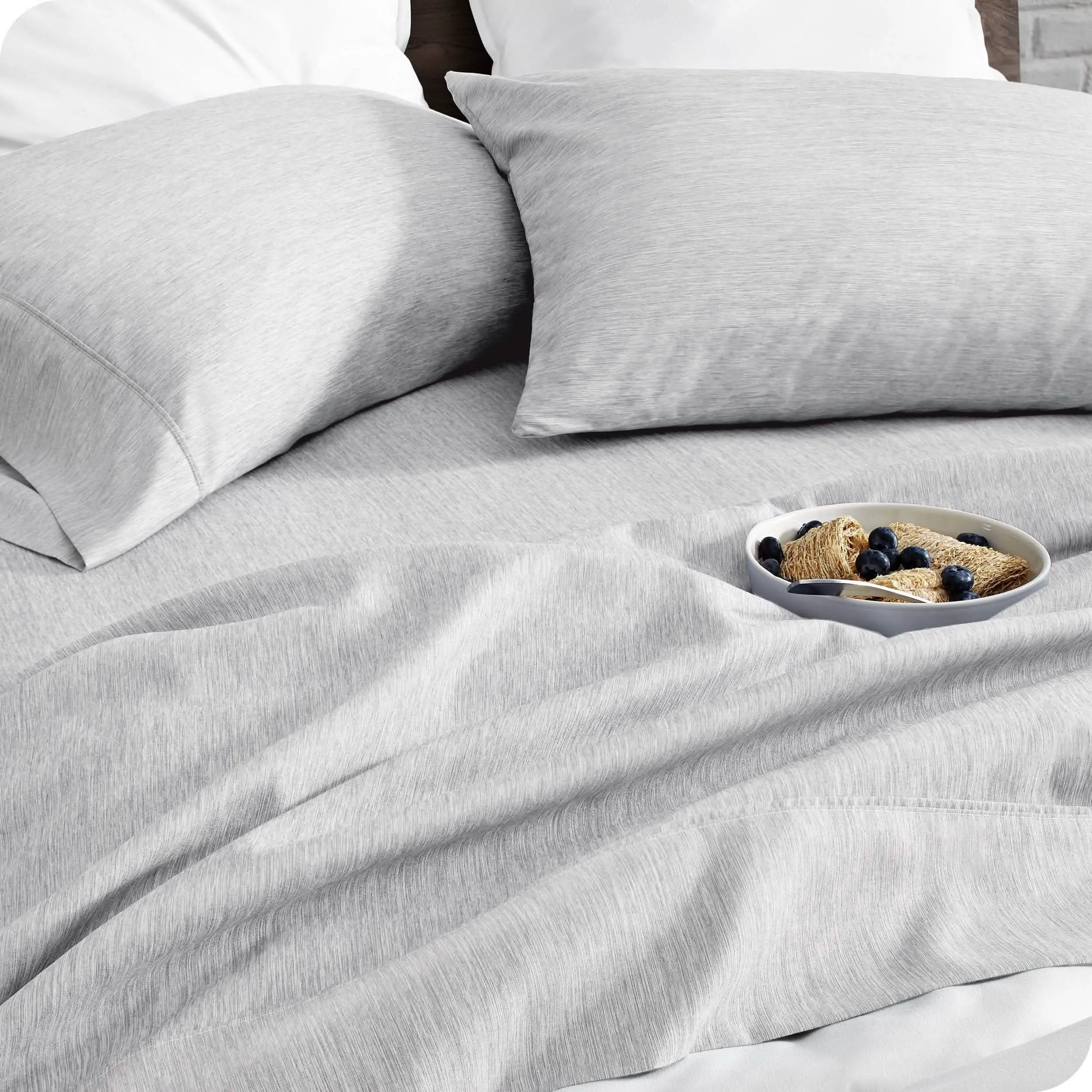 Microfiber Hydro-Brushed Sheet Set - King