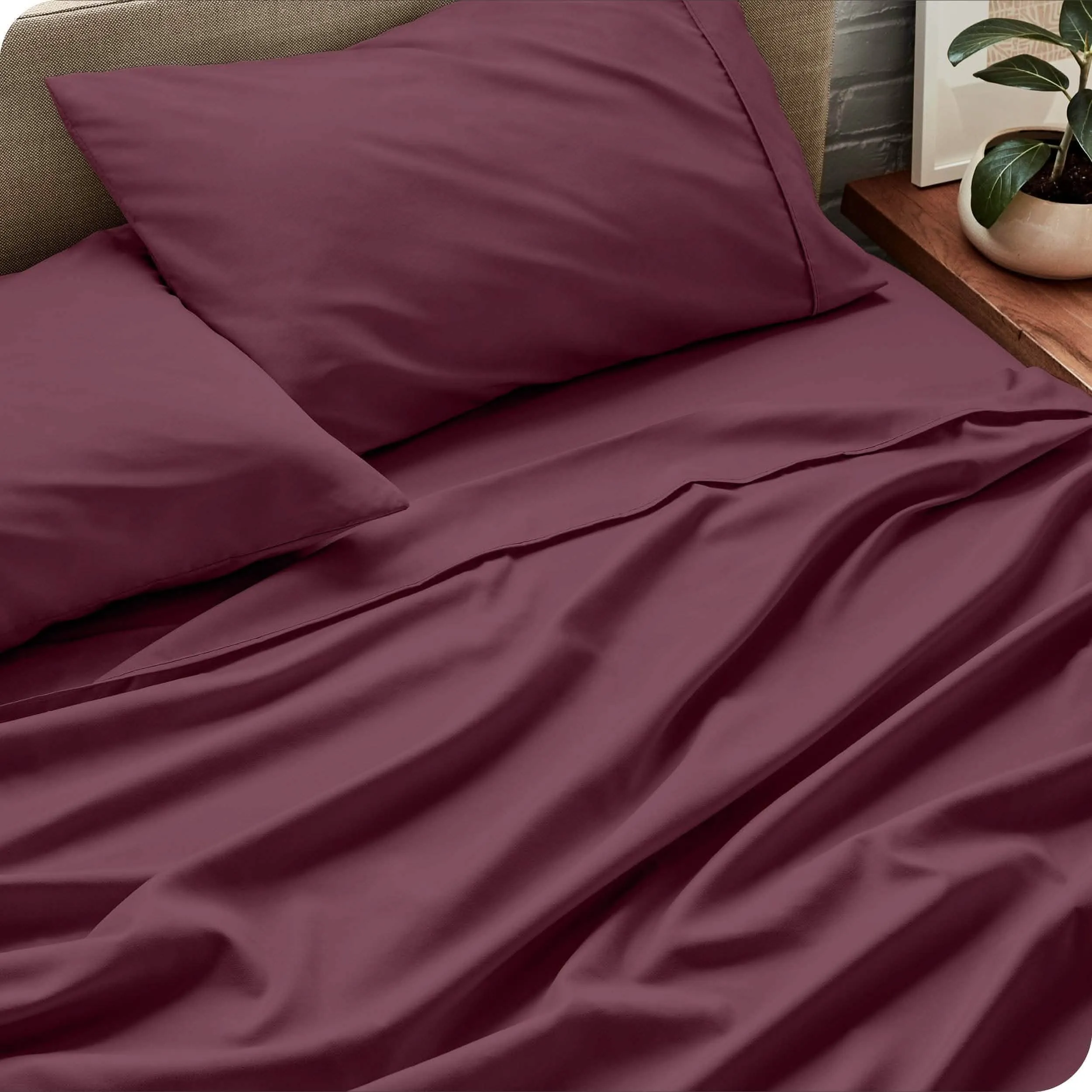 Microfiber Hydro-Brushed Sheet Set - King