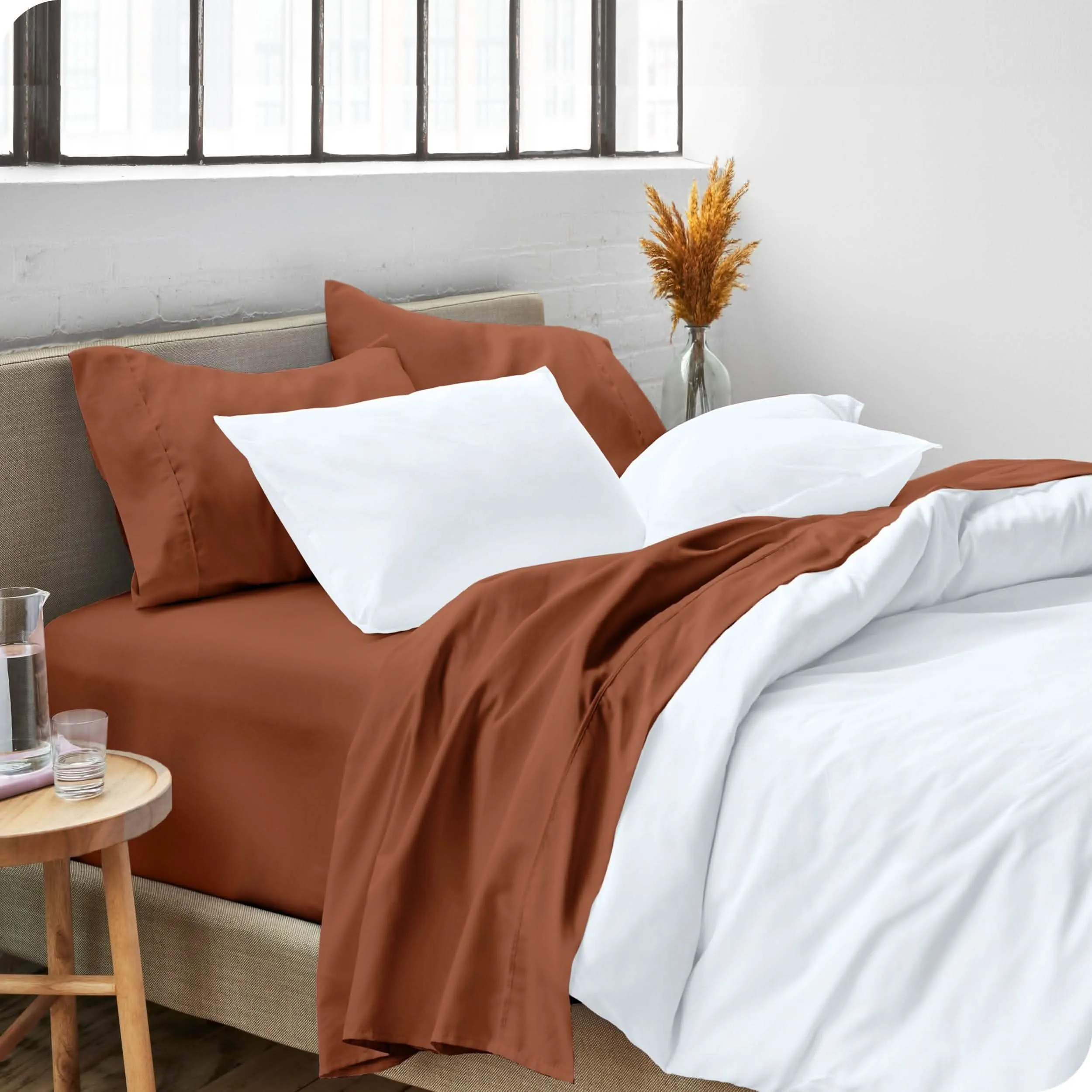 Microfiber Hydro-Brushed Sheet Set - King