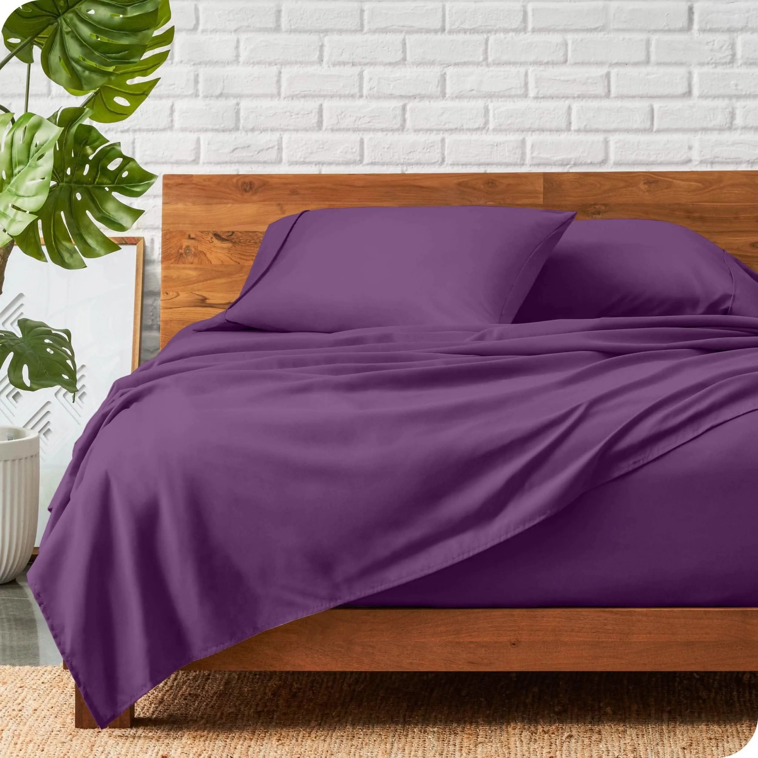 Microfiber Hydro-Brushed Sheet Set - King