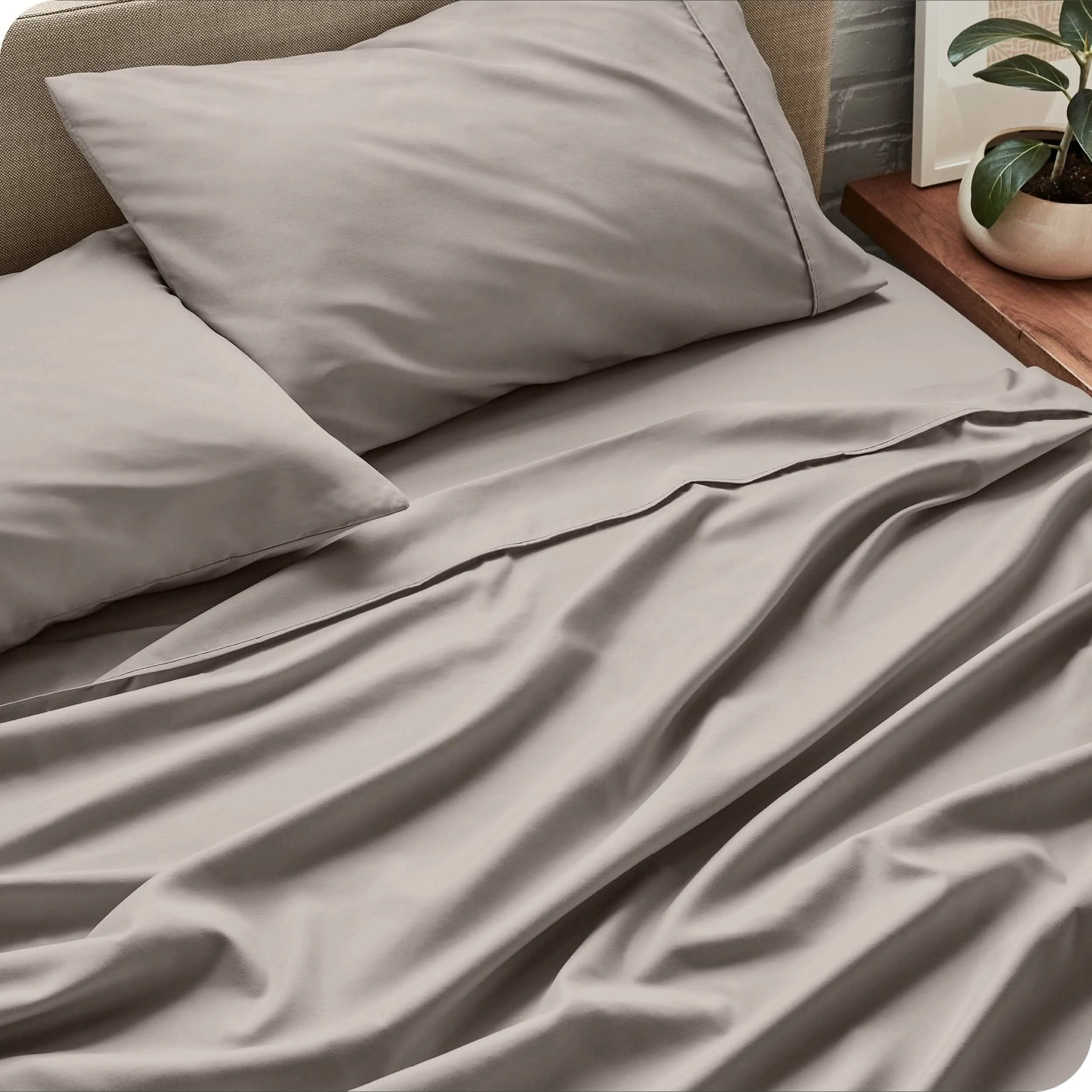 Microfiber Hydro-Brushed Sheet Set - King