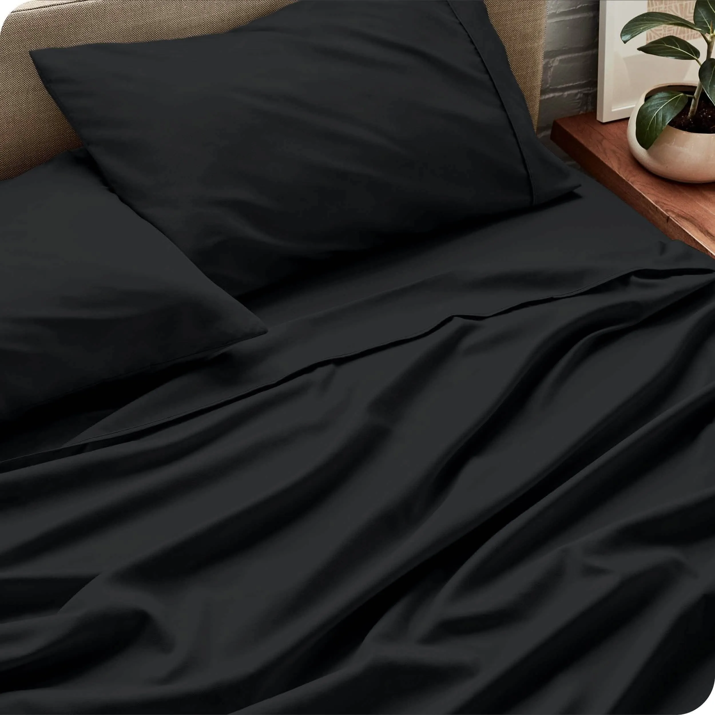 Microfiber Hydro-Brushed Sheet Set - King