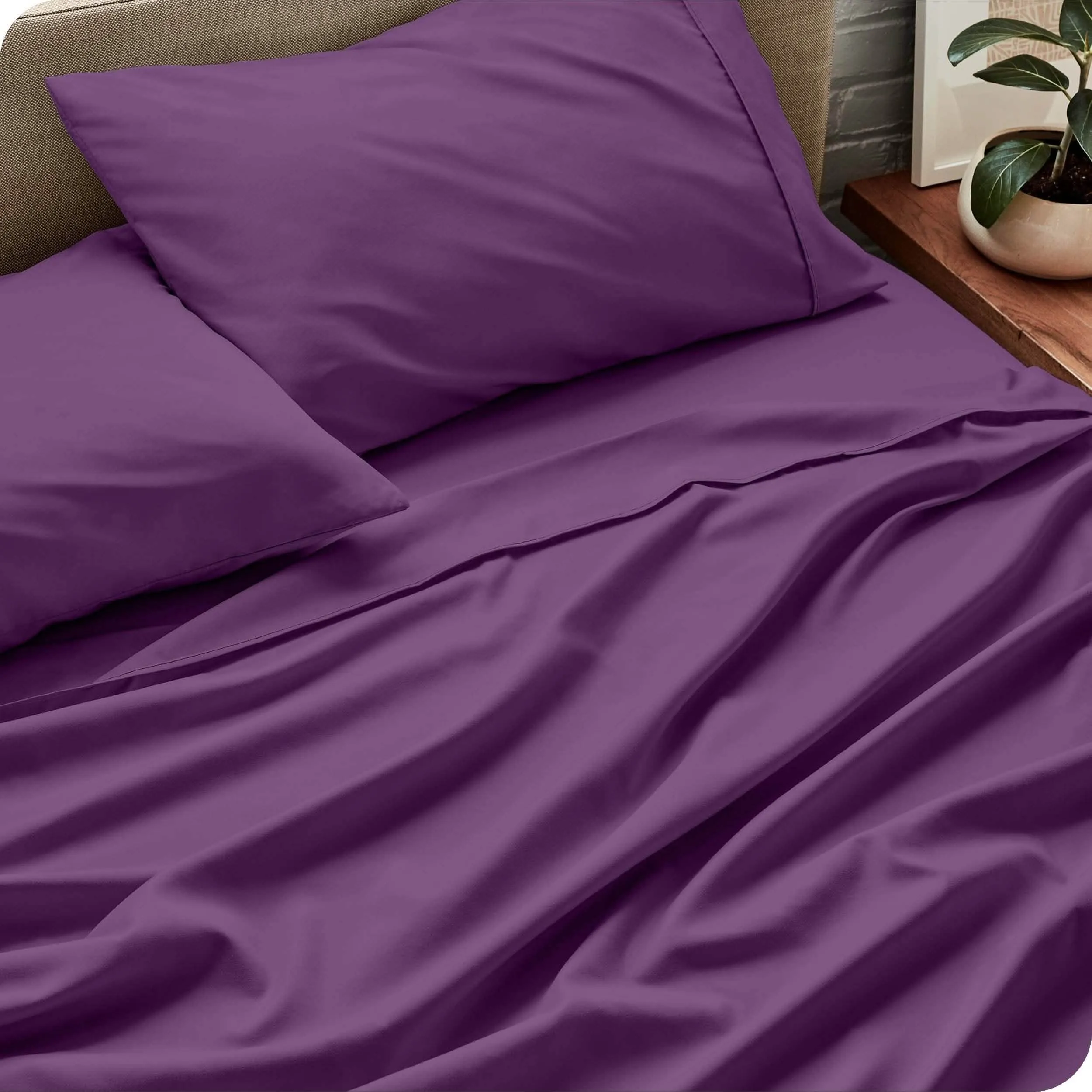 Microfiber Hydro-Brushed Sheet Set - King