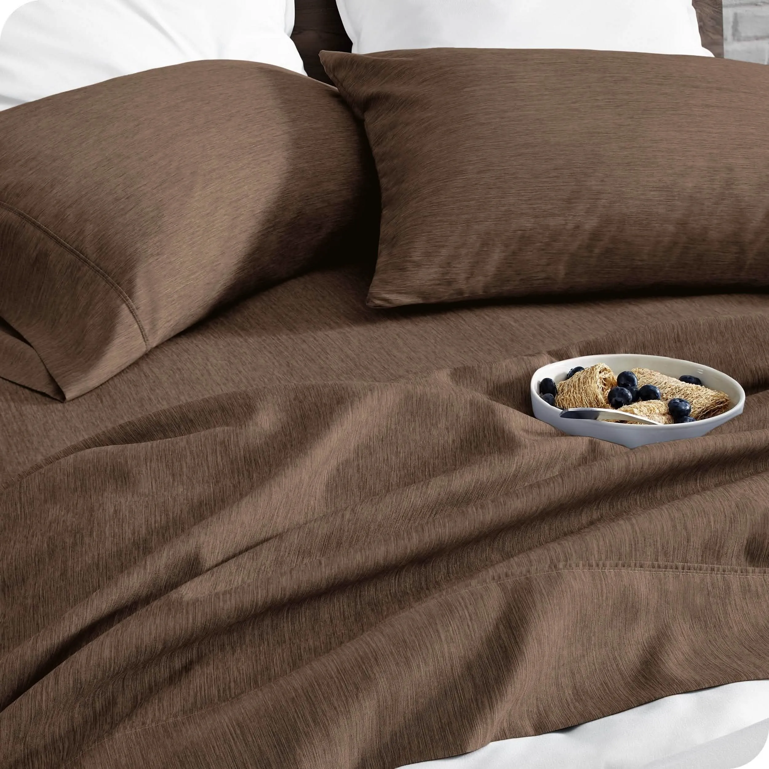 Microfiber Hydro-Brushed Sheet Set - King