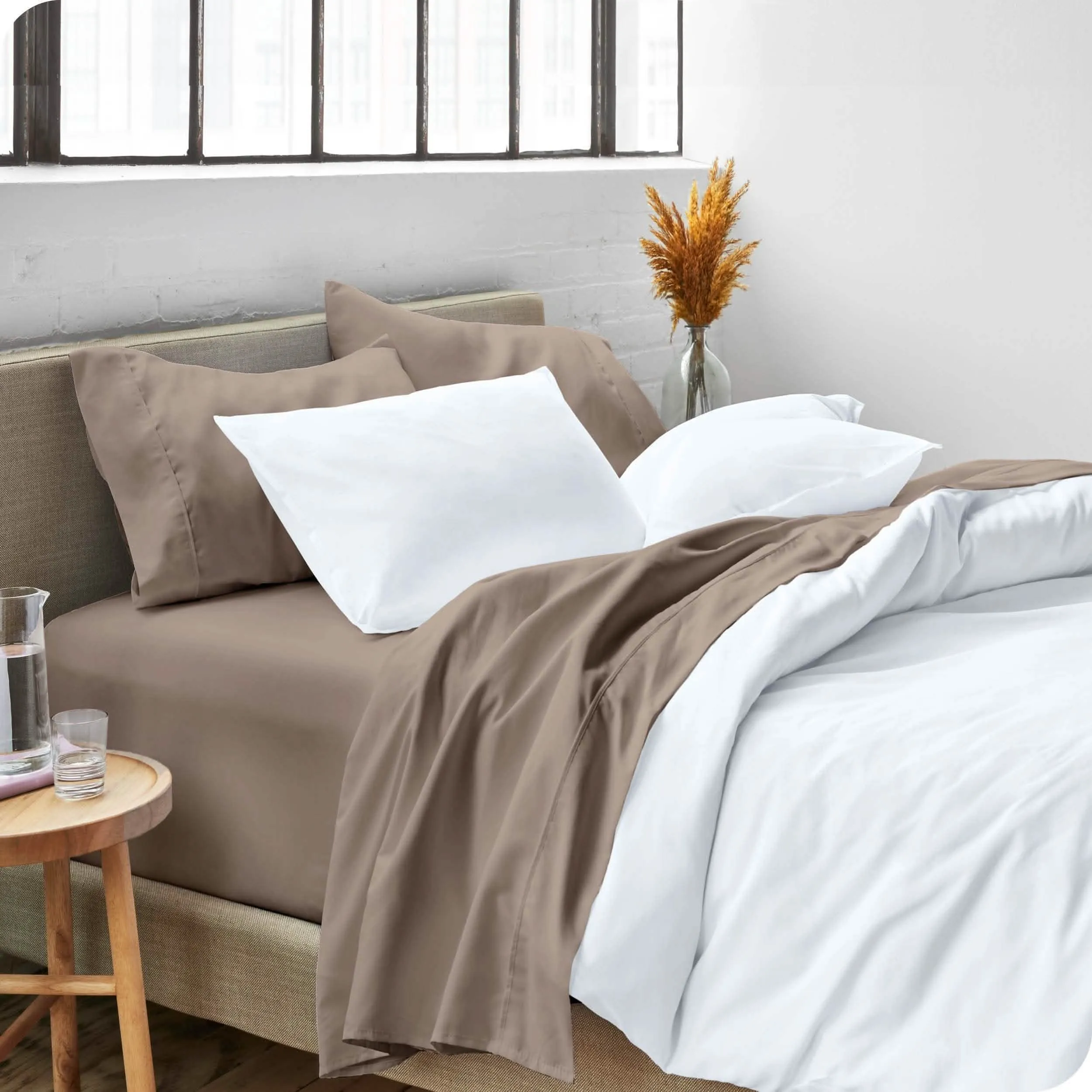 Microfiber Hydro-Brushed Sheet Set - King