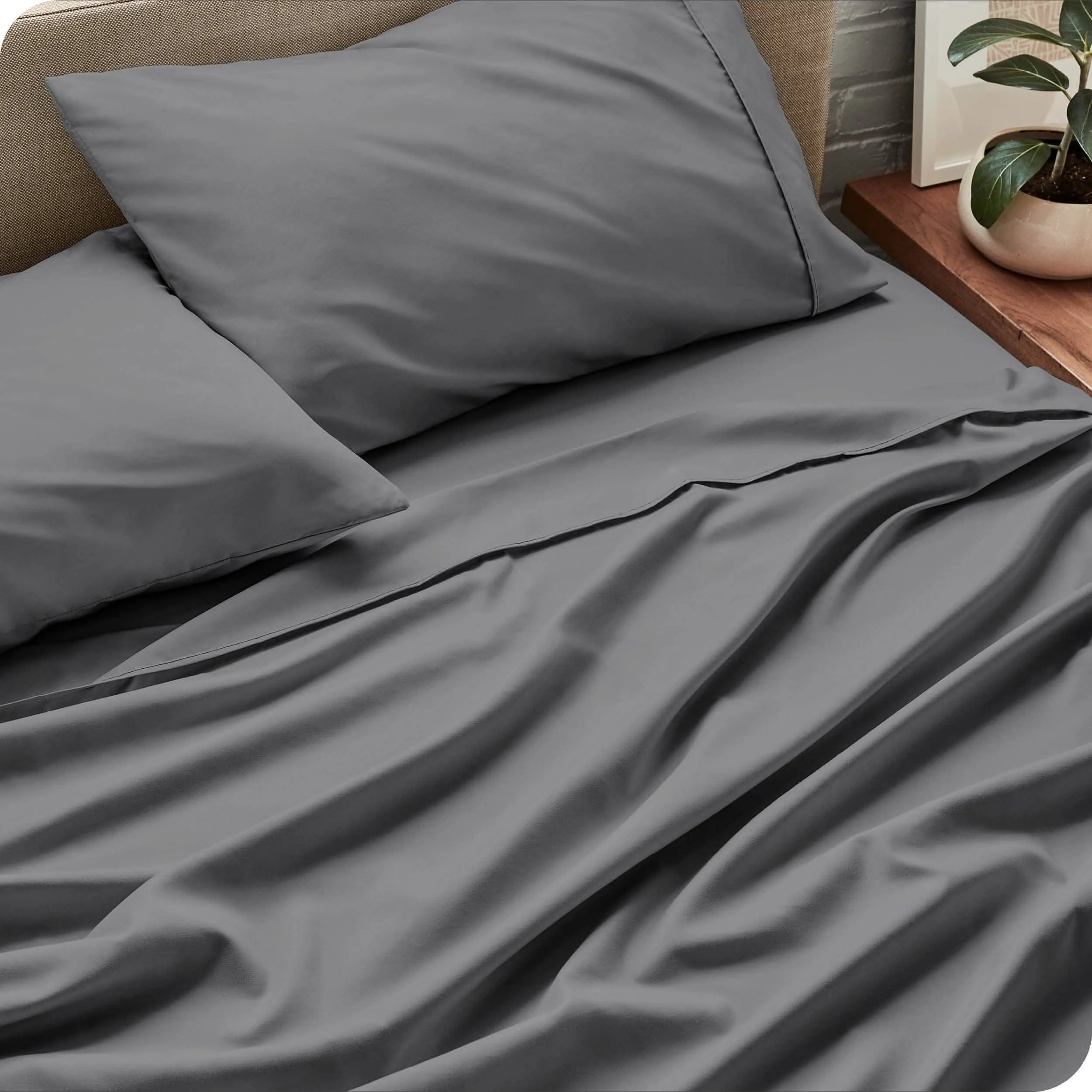 Microfiber Hydro-Brushed Sheet Set - King