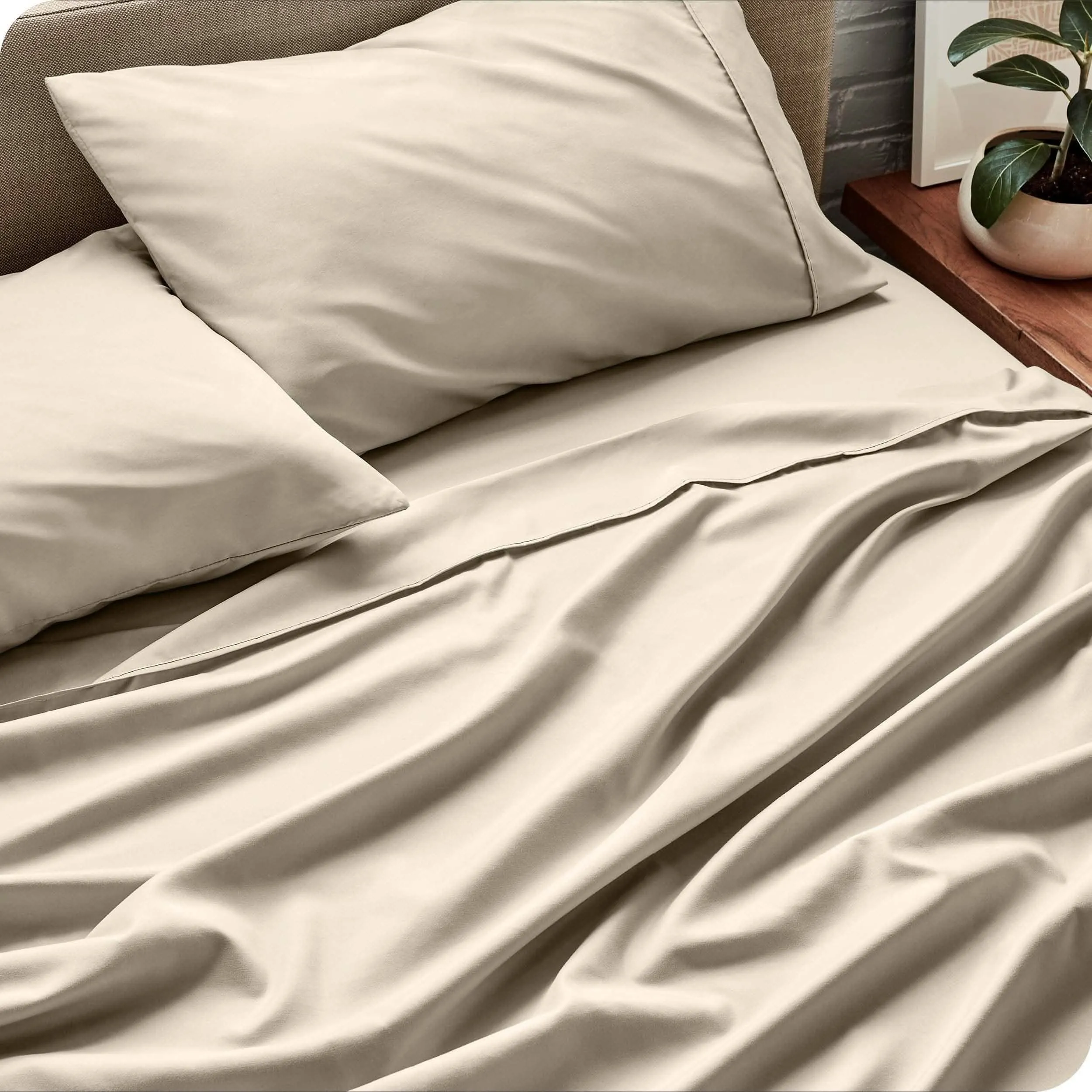 Microfiber Hydro-Brushed Sheet Set - King