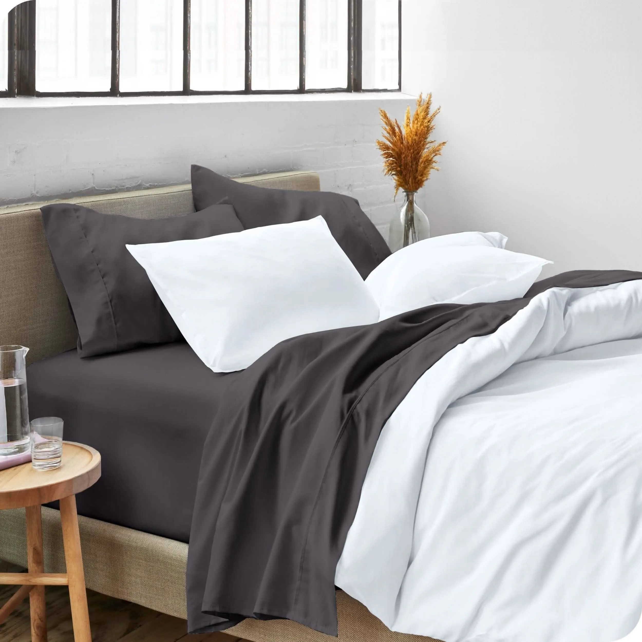 Microfiber Hydro-Brushed Sheet Set - King