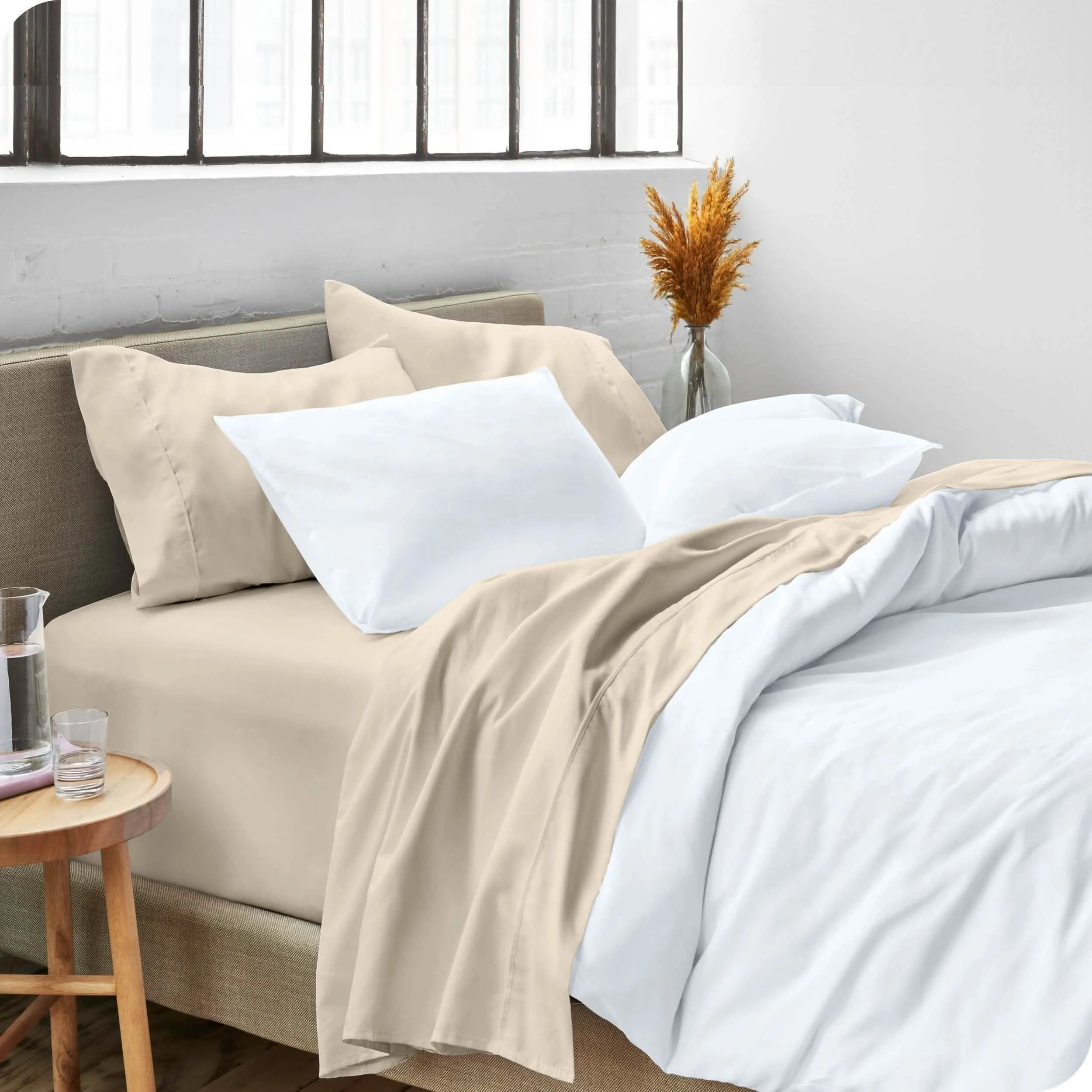 Microfiber Hydro-Brushed Sheet Set - King