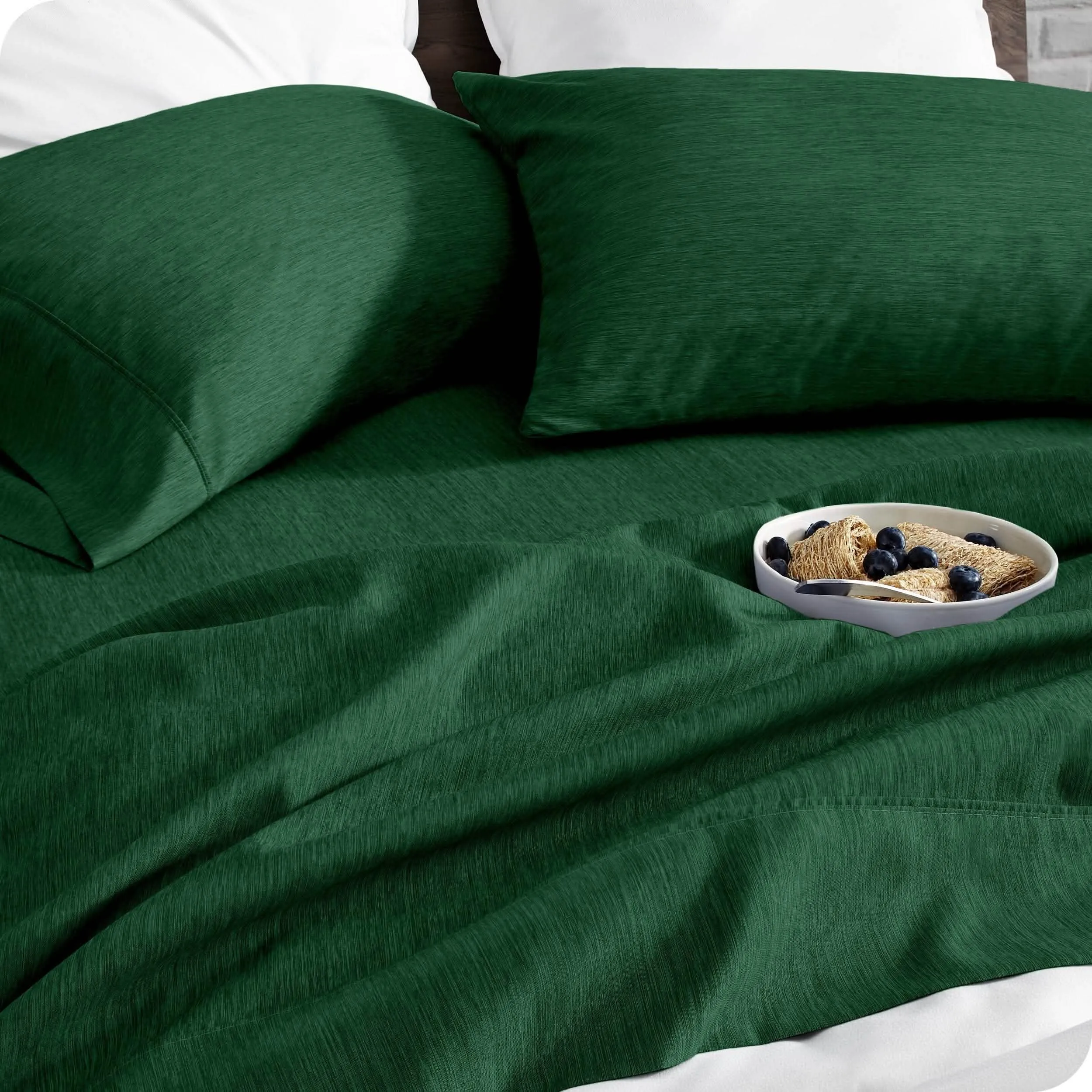 Microfiber Hydro-Brushed Sheet Set - King