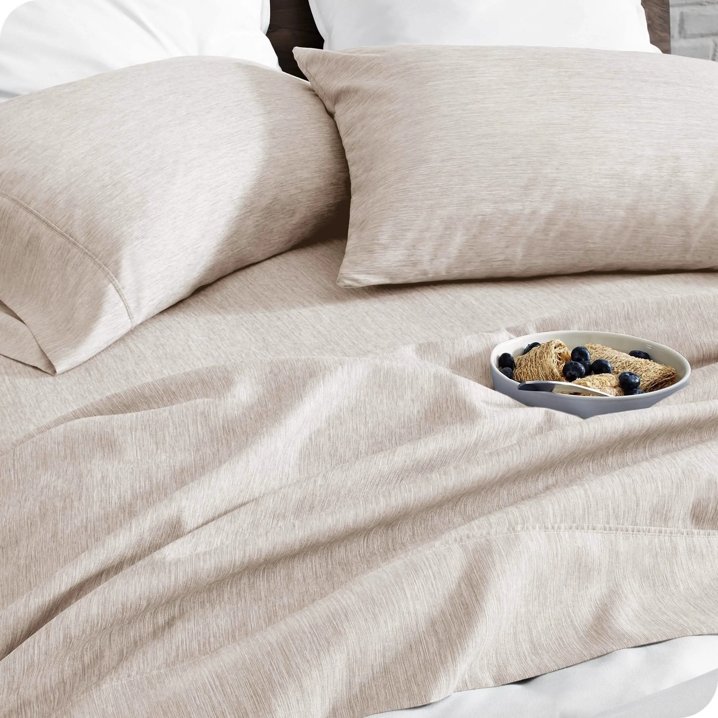 Microfiber Hydro-Brushed Sheet Set - King