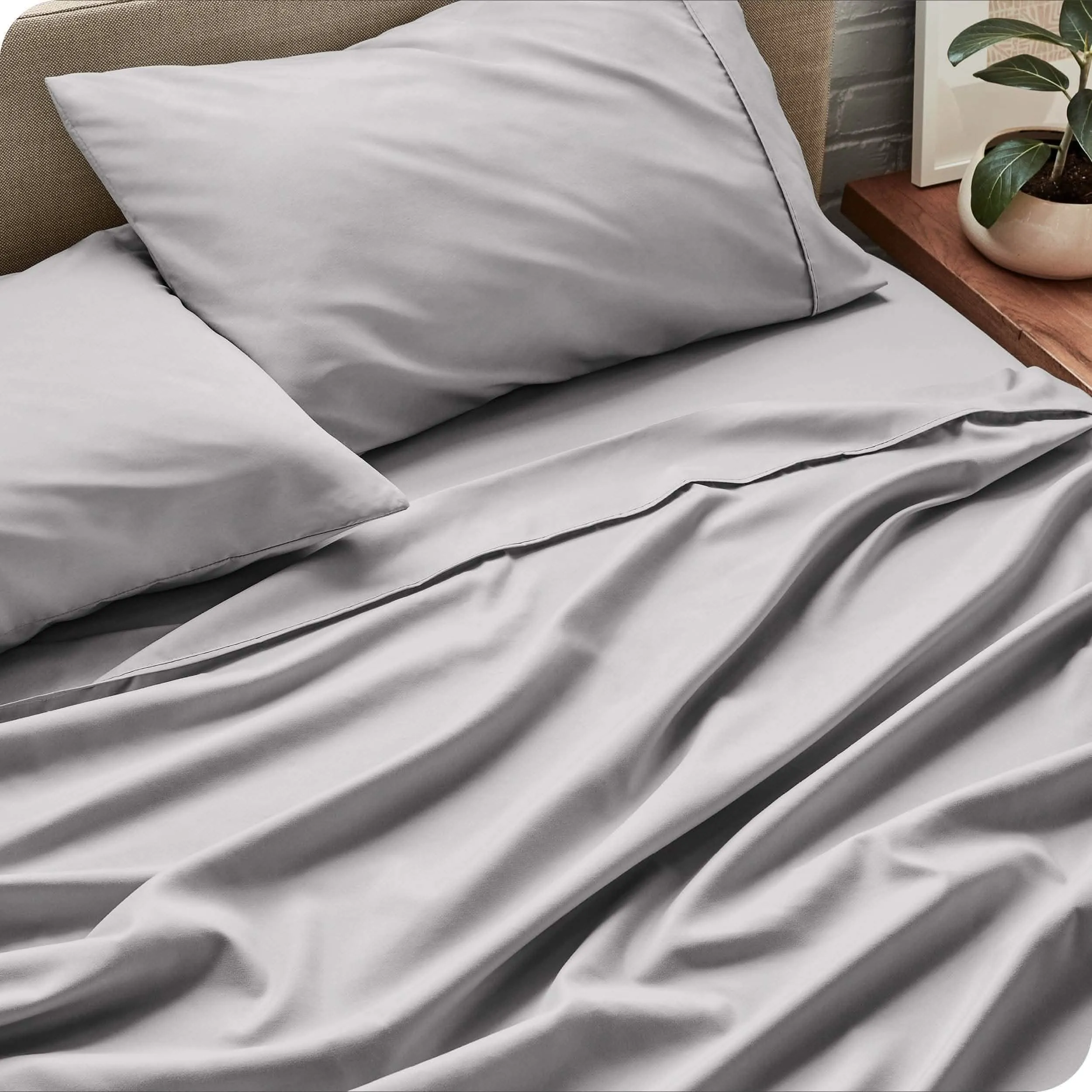 Microfiber Hydro-Brushed Sheet Set - King