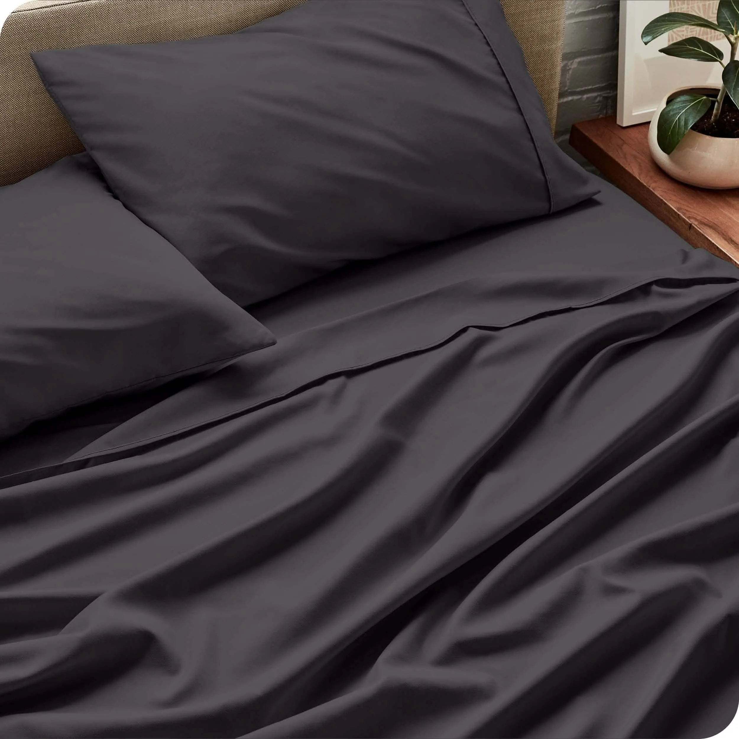 Microfiber Hydro-Brushed Sheet Set - King
