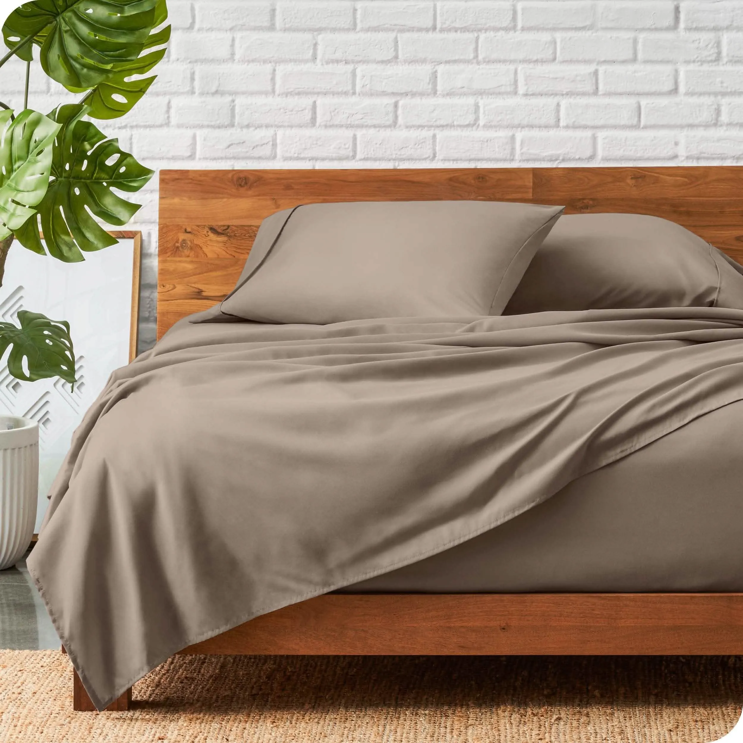 Microfiber Hydro-Brushed Sheet Set - King