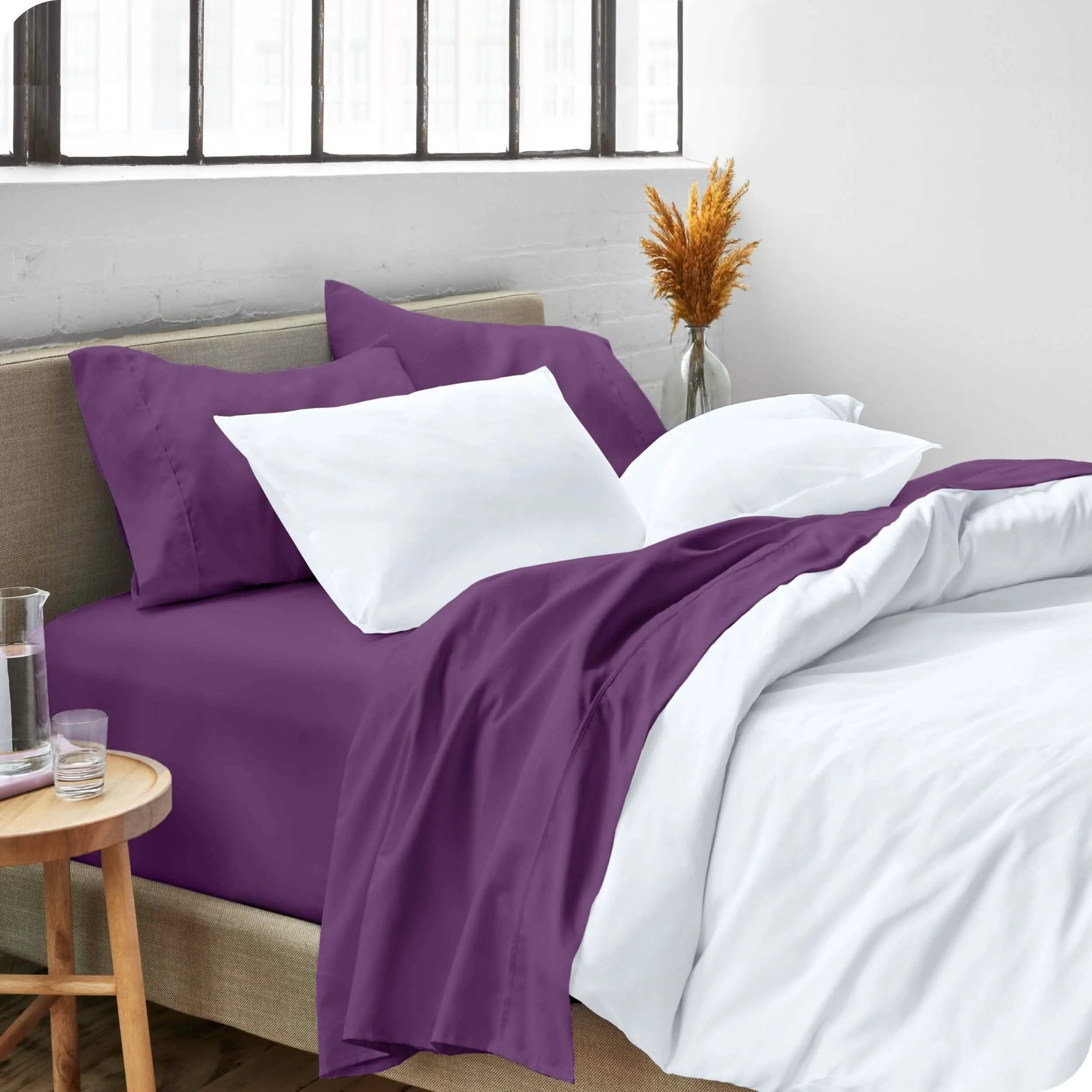 Microfiber Hydro-Brushed Sheet Set - King