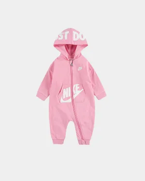 Nike Infant Hooded French Terry Coverall Pink