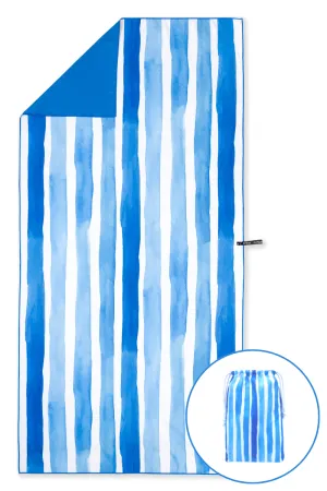 Ocean Blue Large Beach Towel & Pouch