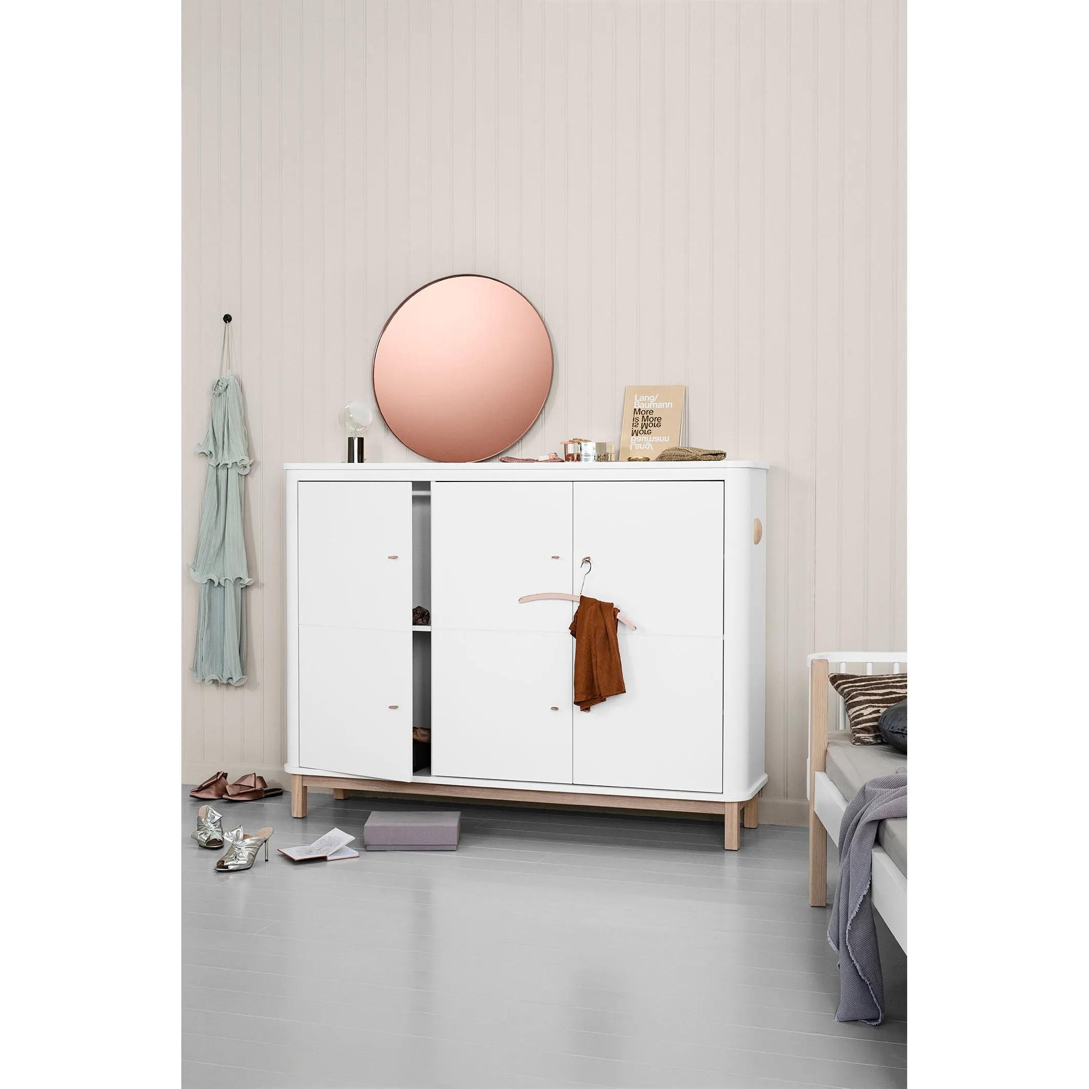 Oliver Furniture Wood Multi Cupboard 3 Doors White
