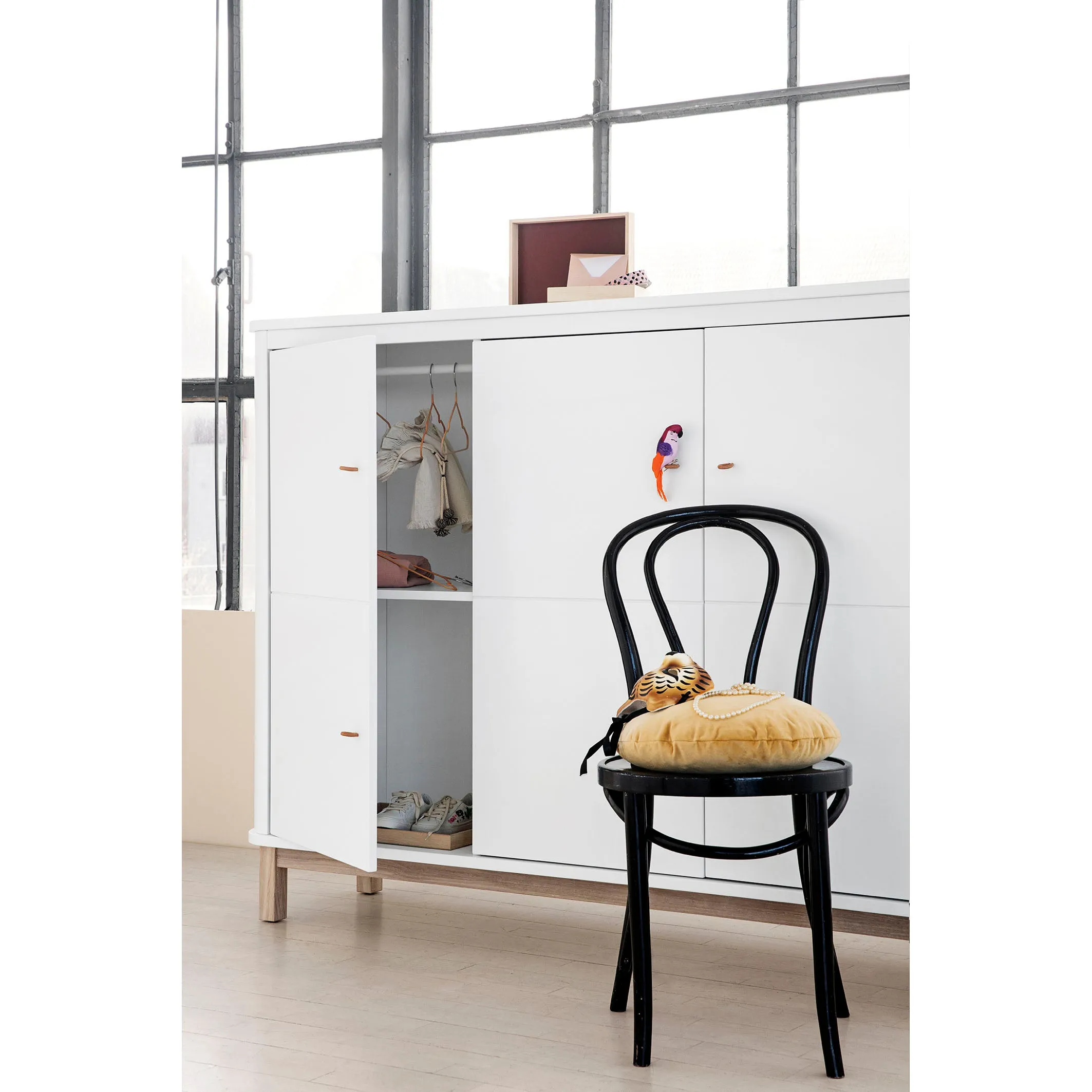 Oliver Furniture Wood Multi Cupboard 3 Doors White