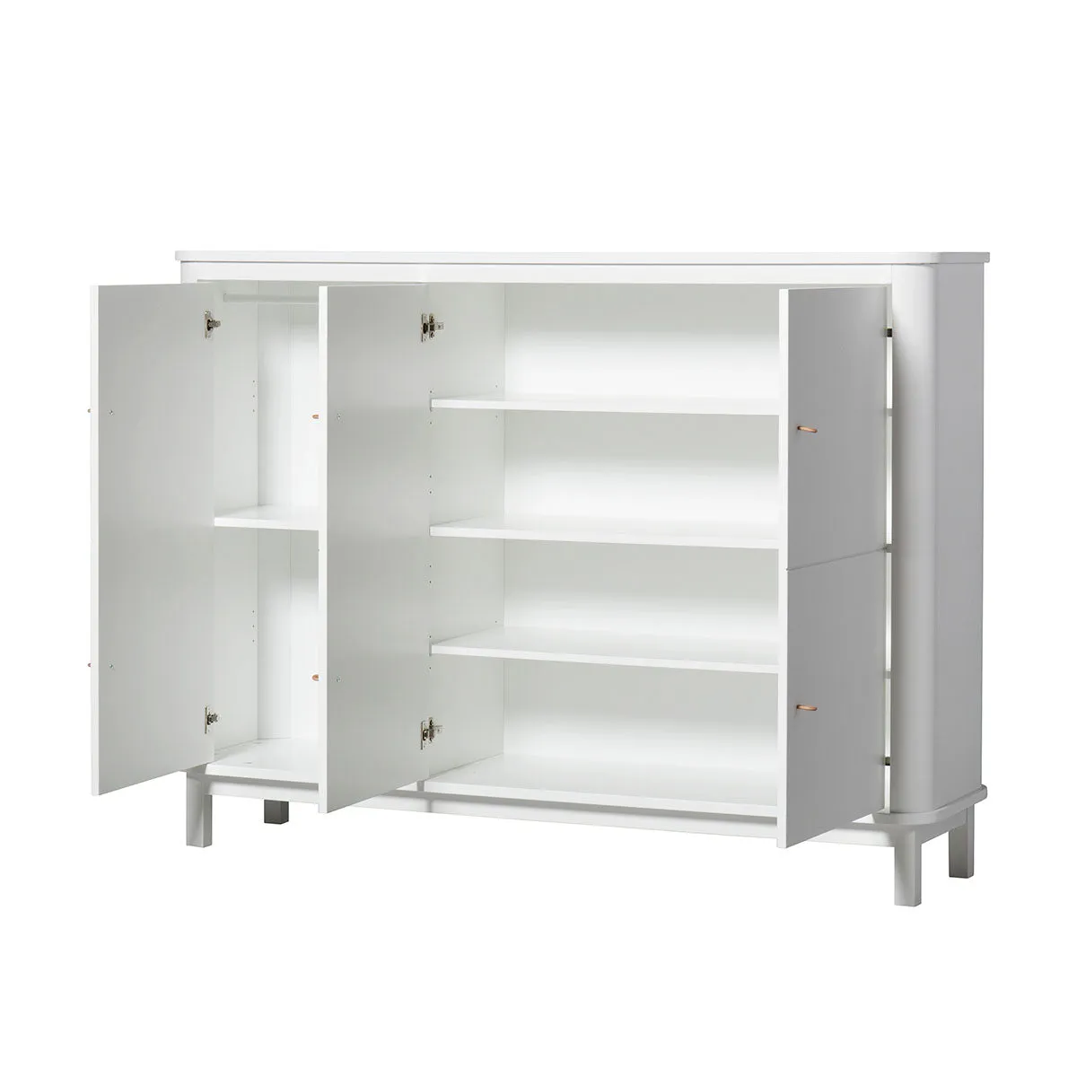 Oliver Furniture Wood Multi Cupboard 3 Doors White