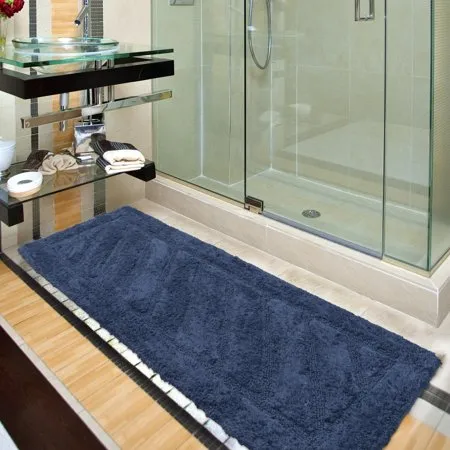 Ottomans Solid Cotton Bath Rugs and Mats