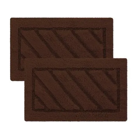Ottomans Solid Cotton Bath Rugs and Mats
