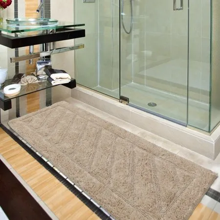 Ottomans Solid Cotton Bath Rugs and Mats