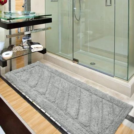 Ottomans Solid Cotton Bath Rugs and Mats