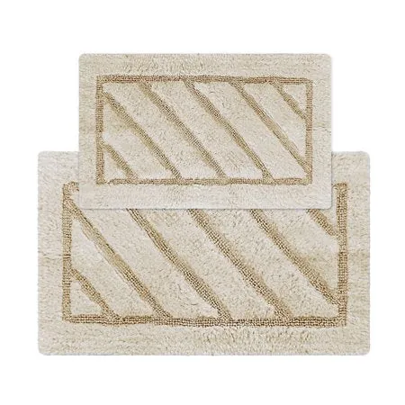Ottomans Solid Cotton Bath Rugs and Mats