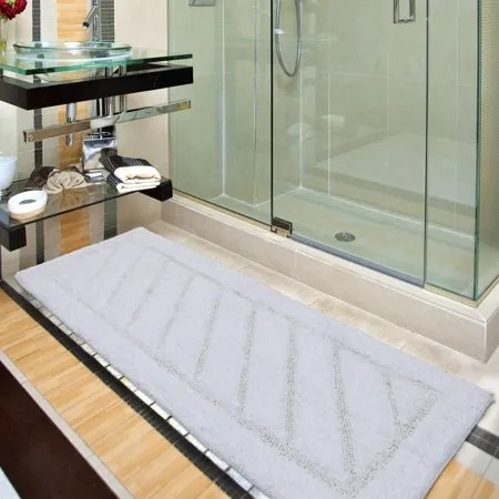 Ottomans Solid Cotton Bath Rugs and Mats