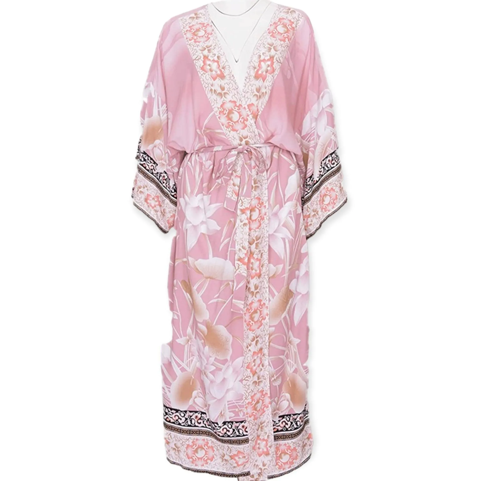Pink Paradise Kimono Beach Cover-Up
