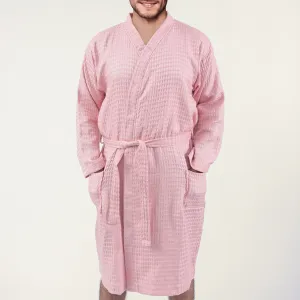 Pink Waffle Bathrobe