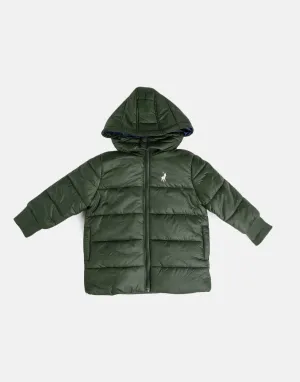 Polo Jayden Hooded Puffer Jacket Olive