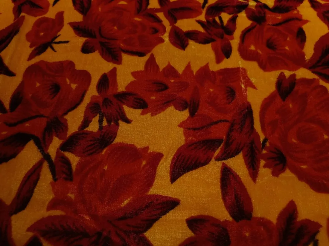 PRINTED KNITTED VELVET 2 WAY STRETCH FABRIC 58" WIDE [10258]