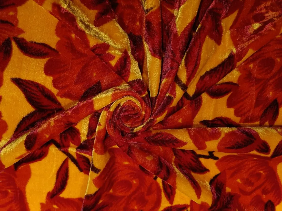 PRINTED KNITTED VELVET 2 WAY STRETCH FABRIC 58" WIDE [10258]