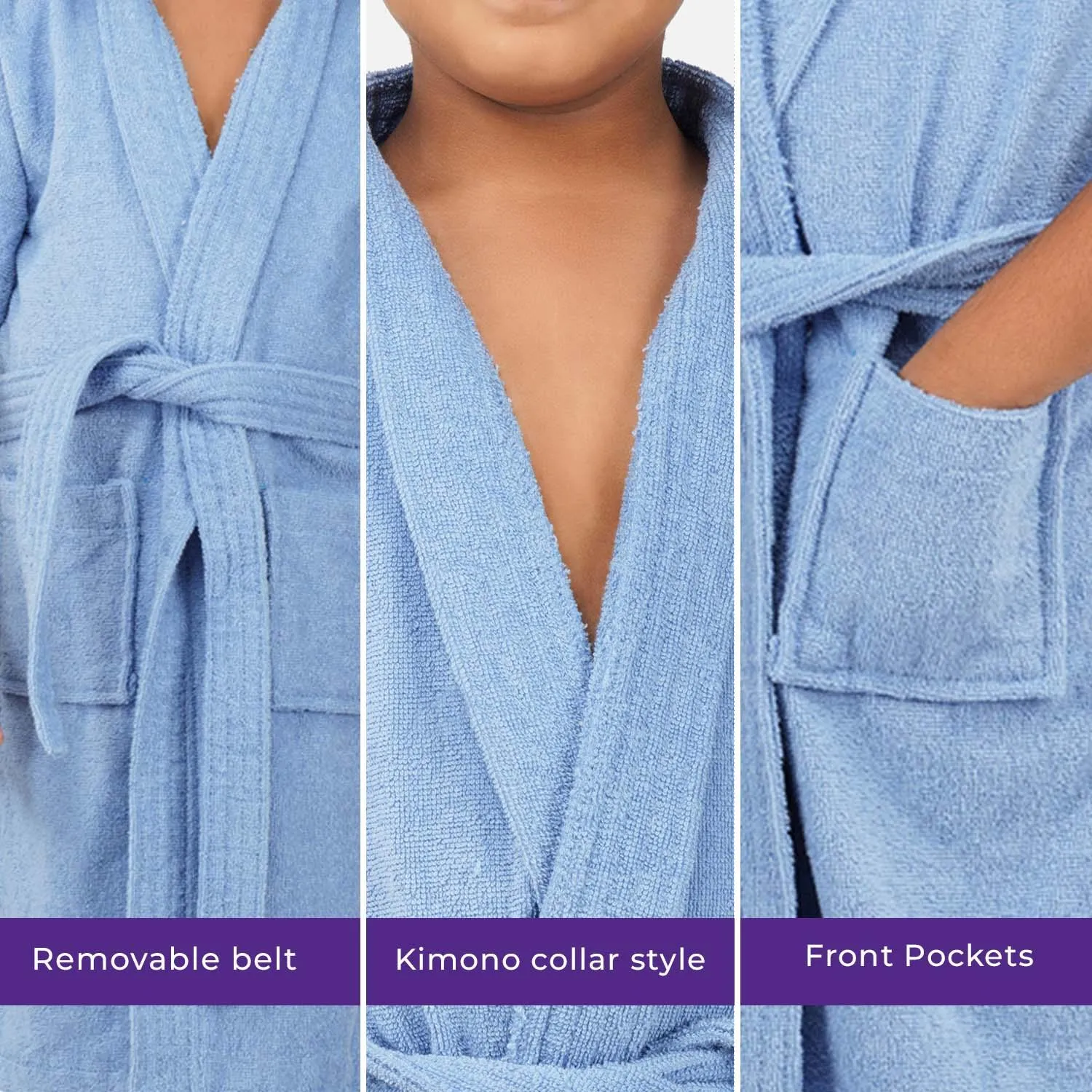 Rangoli Kids Mini Noble Cotton Bathrobe 400 GSM for Girl and Boys