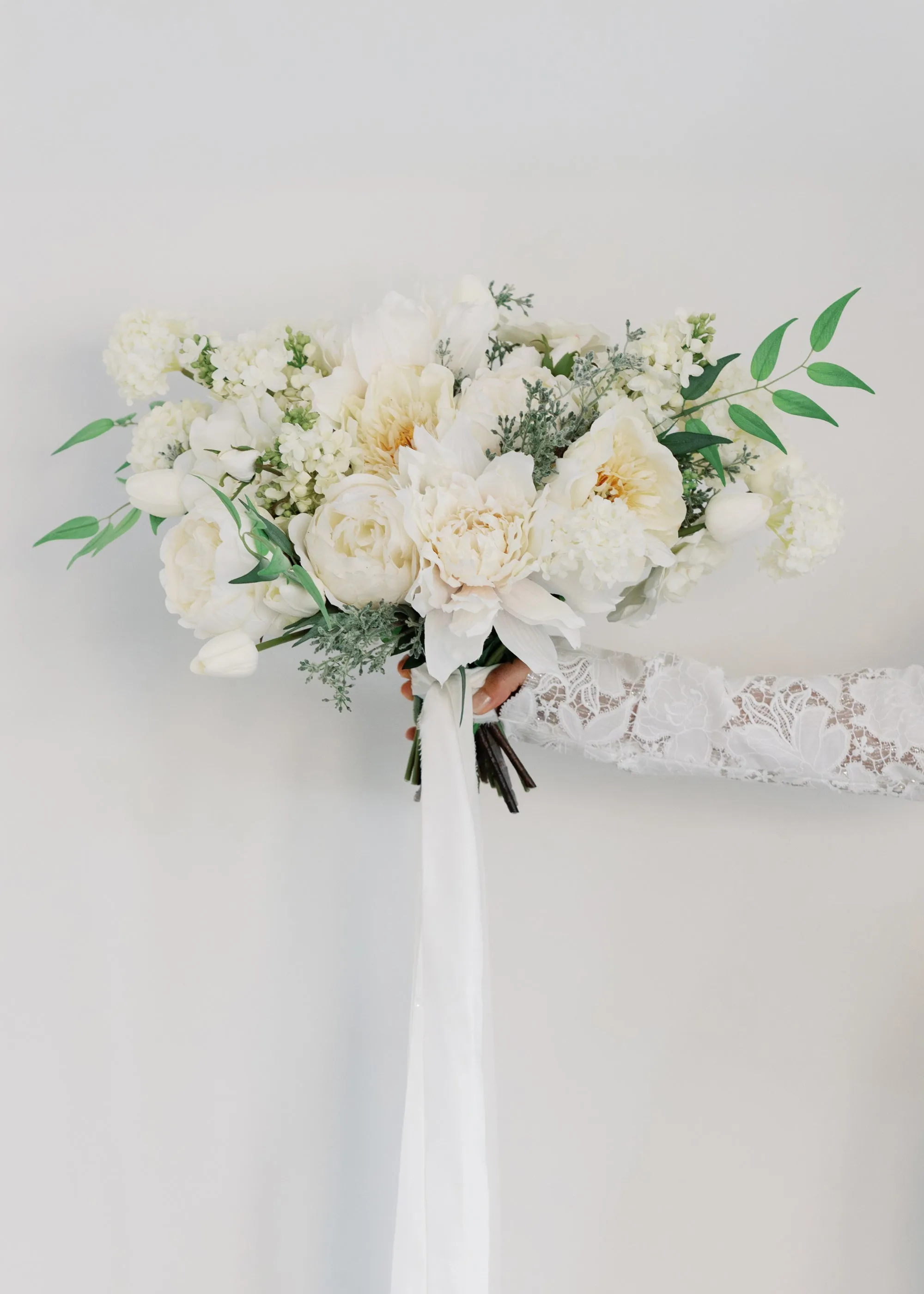 Real Touch Peony Faux Flower in Beige - 27"