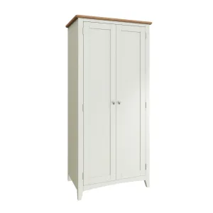 Salisbury Pure White Wardrobe 2 Door Full Hanging 85 x 52 x 180 cm